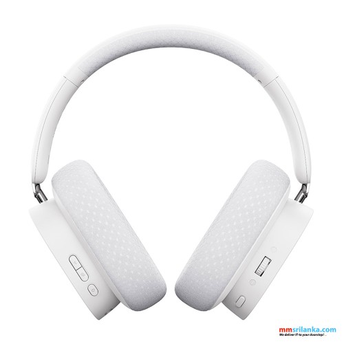 Baseus AeQur GH02 Gaming Wireless Headphones Moon White (Tri Mode connection, RGB light, Mic removable, includes USB & Type C dongels) (6M)